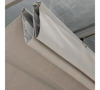 Toile de pergola BELIZE Ardoise Pour 6 x 3 m - L. 295 P. 292 cm Polyester Hespéride