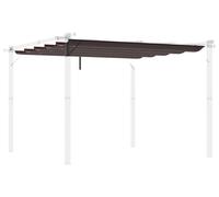 Toile de pergola rétractable, tissu en polyester, protection UV, couleur chocolat, 250 x 255 cm-b