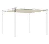 Toile de pergola rétractable, tissu en polyester, protection UV, couleur crème, 250 x 255 cm-a