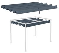 Toile de pergola, tissu imperméable, 286 L x 245 l cm, s'adapte à un cadre de 2,85 x 2 m, protection UV30+, huit orifices de drainage