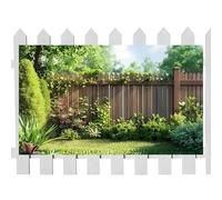 Toile De Photo Jardin - 210 x 150 cm Déco Jardin | Pour Cabine Photo Nature - Pour propriétaires photographes cour clôture porche restaurant café école foire mariage anniversaire