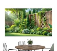 Toile De Photo Jardin,210 X 150 Cm Décor De Patio | Pour Cabine Photo Nature | Pour Propriétaires Jardiniers Restaurant Café École Mariage Anniversaire Arrière-Cour Clôture