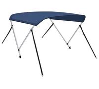 Toile de protection solaire Bimini pour bateau - Toile de protection avec 2 supports - 180x150x110 cm - Résistante aux UV et imperméable - Pliable - Couleur vert armée