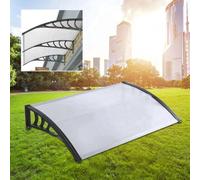 Toile de protection solaire de 2 mètres - Polycarbonate et aluminium - Fixation murale - Pour terrasse et véranda