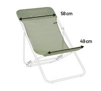 Toile De Rechange : 58 Cm - Maxi Transat - Batyline® Iso - Vert Moss - Lafuma Mobilier