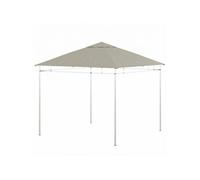 Outsunny Toile de Rechange Tonnelle Pavillon Anti-UV 3 x 3 m Gris Clair | Tente, Toit de Remplacement, Gazebo de Jardin, Tissu Polyester Haute Densité 180 g/m²