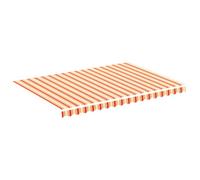 Toile de rechange durable pour auvent de 3,5 x 2,5 m, jaune et orange, avec cantonnière, parfaite pour terrasse et jardin