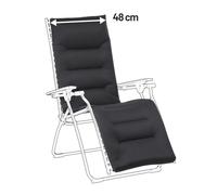 Toile De Rechange Fauteuil Relax Transat Jardin - Chaise Longue - Evolution - Aircomfort® - Noir Acier - Lafuma Mobilier