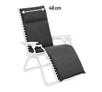 Toile De Rechange Fauteuil Relax Transat Jardin - Chaise Longue - Evolution - Hedona - Gris Onyx - Lafuma Mobilier
