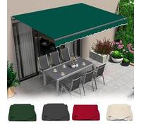 Toile De Rechange for Extérieur Store Banne,Toile De Canopée Fenêtre Porte Couverture D'auvent,Tissu imperméable et indéchirable,Cadre Non Inclus,Vert,(12x10ft) 3.6x3m