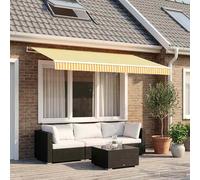 Toile de rechange pour auvent Jaune et blanc 350 x 250 cm