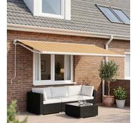 Toile de rechange pour auvent Orange et Noir 500 × 300 cm