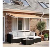 vidaXL Tissu de remplacement pour store orange et noir 500 x 300 cm