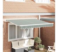 Toile de rechange pour auvent Vert et blanc 3 x 2,5 m Polyester