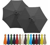 Toile de rechange pour parasol 2/2,3/2,7/2,8/3,0/3,5 m – 6/8 baleines, polyester résistant aux UV 50+, grand teint