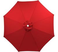 Toile De Rechange pour Parasol De Marché 3 M/2,7 M - Protection UV pour Parasol Déporté à 6/8 Baleines, Toile Dombrage Extérieure Résistante Aux Intempéries Red 300cm/6-ribs