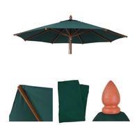 Toile De Rechange Pour Parasol De Restaurant Hwc-C57b, Housse De Parasol, Ronde Ø3m Polyester 2kg Vert Foncé Vert
