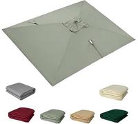 Toile De Rechange pour Parasol Déporté 3 M X 4 M - Protection UV, Housse Rectangulaire pour Parasol De Terrasse, Jardin Et Marché - Protection Solaire Extérieure Résistante Taupe 3x4m(9.8x13ft)