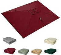 Toile De Rechange pour Parasol Déporté 3 M X 4 M - Protection UV, Housse Rectangulaire pour Parasol De Terrasse, Jardin Et Marché - Protection Solaire Extérieure Burgundy 3x4m(9.8x13ft)
