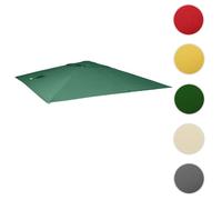 Housse de rechange pour parasol de luxe HWC-A96, housse de rechange pour parasol, 3 x 3 m (Ø 4,24 m), polyester ~ vert foncé