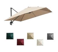 Toile De Rechange pour Parasol Déporté De Terrasse, 8 Baleines, Toile Imperméable Et Résistante Aux Déchirures pour Parasol Carré Dextérieur. Khaki 4x3.0m/13x9.8ft