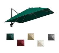 Toile De Rechange pour Parasol Déporté De Terrasse, 8 Baleines, Toile Imperméable Et Résistante Aux Déchirures pour Parasol Carré Dextérieur. Green 4x3.0m/13x9.8ft
