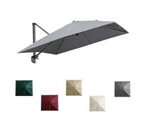 Toile De Rechange pour Parasol Déporté De Terrasse, 8 Baleines, Toile Imperméable Et Résistante Aux Déchirures pour Parasol Carré Dextérieur. Gray 4x3.0m/13x9.8ft