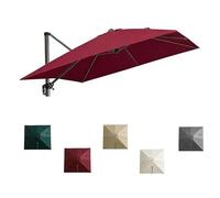 Toile De Rechange pour Parasol Déporté De Terrasse, 8 Baleines, Toile Imperméable Et Résistante Aux Déchirures pour Parasol Carré Dextérieur. Red 4x3.0m/13x9.8ft