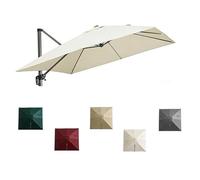 Toile De Rechange pour Parasol Déporté De Terrasse, 8 Baleines, Toile Imperméable Et Résistante Aux Déchirures pour Parasol Carré Dextérieur. Beige 4x3.0m/13x9.8ft