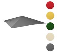 Housse de remplacement pour parasol de jardin de luxe HWC-A96, housse de parasol de remplacement, 3x4m (Ø5m), polyester, couleur anthracite