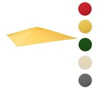 Housse de remplacement pour parasol de jardin de luxe HWC-A96, housse de parasol de remplacement, 3x4m (Ø5m), polyester, couleur jaune