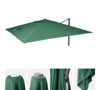 Housse de rechange pour parasol de luxe HWC-A96, housse de rechange pour parasol, 3 x 4 m (Ø 5 m), polyester ~ vert foncé