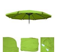 Toile De Rechange Pour Parasol Meran Pro, Parasol De Marché Gastronomique Avec Volant Ø 5m, Polyester Vert Clair Vert