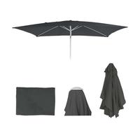 Housse de rechange pour parasol N23, housse de rechange pour parasol, 2x3m rectangulaire tissu/textile 4,5kg UV 50+ ~ anthracite