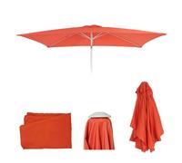 Mendler Housse de rechange pour parasol N23 2x3 m rectangulaire tissu 4,5 kg UV 50+ terre cuite
