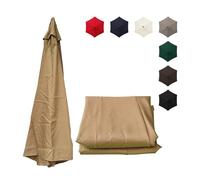 Toile De Rechange pour Parasol Tissu Imperméable | Toile De Rechange De Qualité Supérieure Pour Parasol D'extérieur(Khaki,4.0m/13.1ft-8ribs)