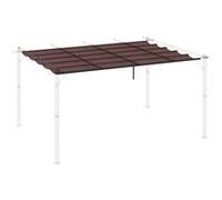 Toile de rechange pour pergola rétractable 4 x 3 m polyester haute densité 180 g/m² imperméabilisé chocolat G