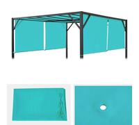 Mendler Housse de rechange pour toit de pergola Baia 3x3m Turquoise-Bleu
