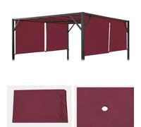 Housse de rechange pour toit de pergola Baia 3x4m ~ bordeaux-rouge