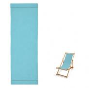 Toile de rechange pour Transat 125x43 cm, Format Standard, Tissus de remplacement pour Chilienne, Coton épais Premium Coloris Bleu Ciel