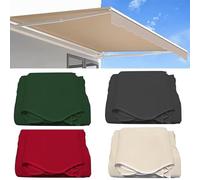 Toile De Rechange Store Banne, Toile De Canopée Fenêtre Porte Couverture D'auvent for Balcon Cadre Non Inclus, Banne Extérieur Tissu De Remplacement, Vert/Rouge/Gris/Beige, 2.5/3/4m(Beige,(12x8ft)3.6x
