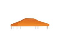 vidaXL Toit de remplacement pour pavillon 310 g/m² 3x4 m Orange
