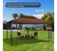 Toile de remplacement pour pergola de jardin - 3 x 4 mètres - En polyester - Pour une utilisation extérieure - Couleur vert armée