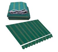 Toile De Remplacement Pour Store Banne Rétractable Manuel 250x200cm, Tissu De Remplacement Pour Auvent, Pare-Soleil Pour Terrasse (sans Cadre), Auvent De Terrasse En Polyester(Green,2x1.5m/6.5x5ft)