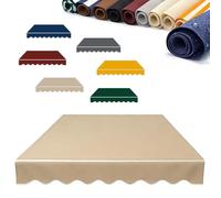 Toile De Store Banne Manuel Rétractable, 3x2m 5x3.0m Tissu De Remplacement pour Auvent pour Terrasse, Couverture D'auvent pour Pare-Soleil Imperméable(Khaki,4x3.0m/13x10ft)