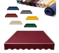 Toile De Store Banne Manuel Rétractable, 3x2m 5x3.0m Tissu De Remplacement pour Auvent pour Terrasse, Couverture D'auvent pour Pare-Soleil Imperméable(Red,3x2.5m/10x8ft)