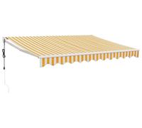 Toile de store électrique avec télécommande - 3,5 x 2,5 mètres - Structure en aluminium - Jaune