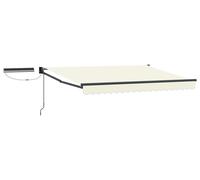 Toile de store rétractable électrique - 3,5 x 2 mètres - Polyester crème - Structure en aluminium