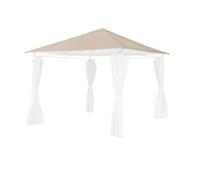 Toile de toit beige pour tonnelle 3x3m Elusa - toile de rechange pergola. toile de remplacement