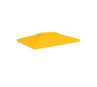 Toile de toit de belvédère 2 niveaux 310 g m² 4x3 m Jaune